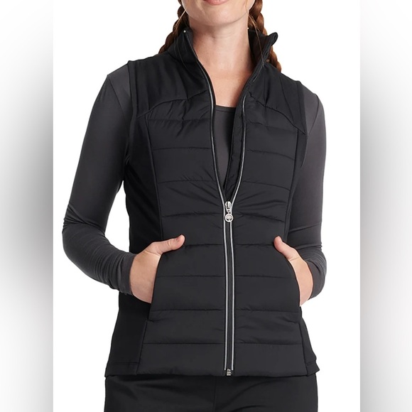 Limited Edition Khloe 7-Pocket Stand Collar Quilted Sleeveless Jacket - Picture 1 of 13